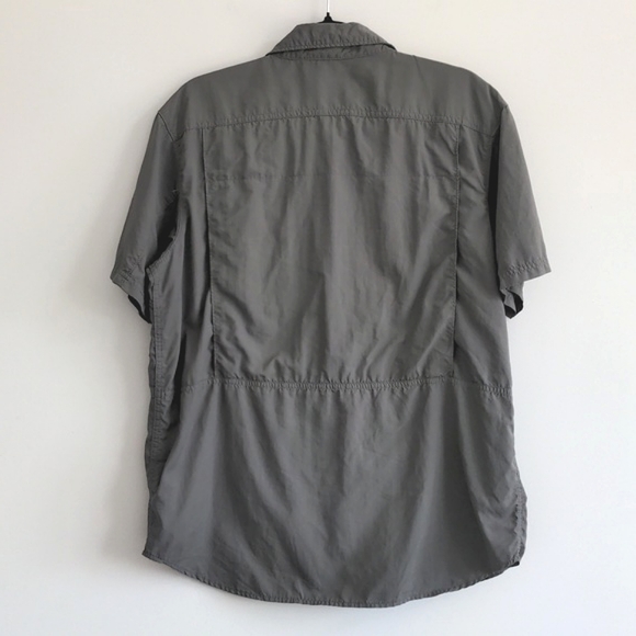COLUMBIA | Omni-Shade Shirt Short Sleeves Pockets Mesh Back, Gray, Men's Size L - Picture 2 of 15